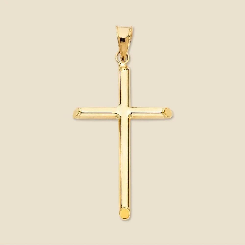 Cross charm | 14k Real Gold Pendant | perfect gift | Cross pendant |